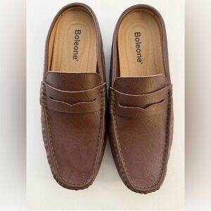 Men’s Boleone Brown 10M driving shoe with Penny style